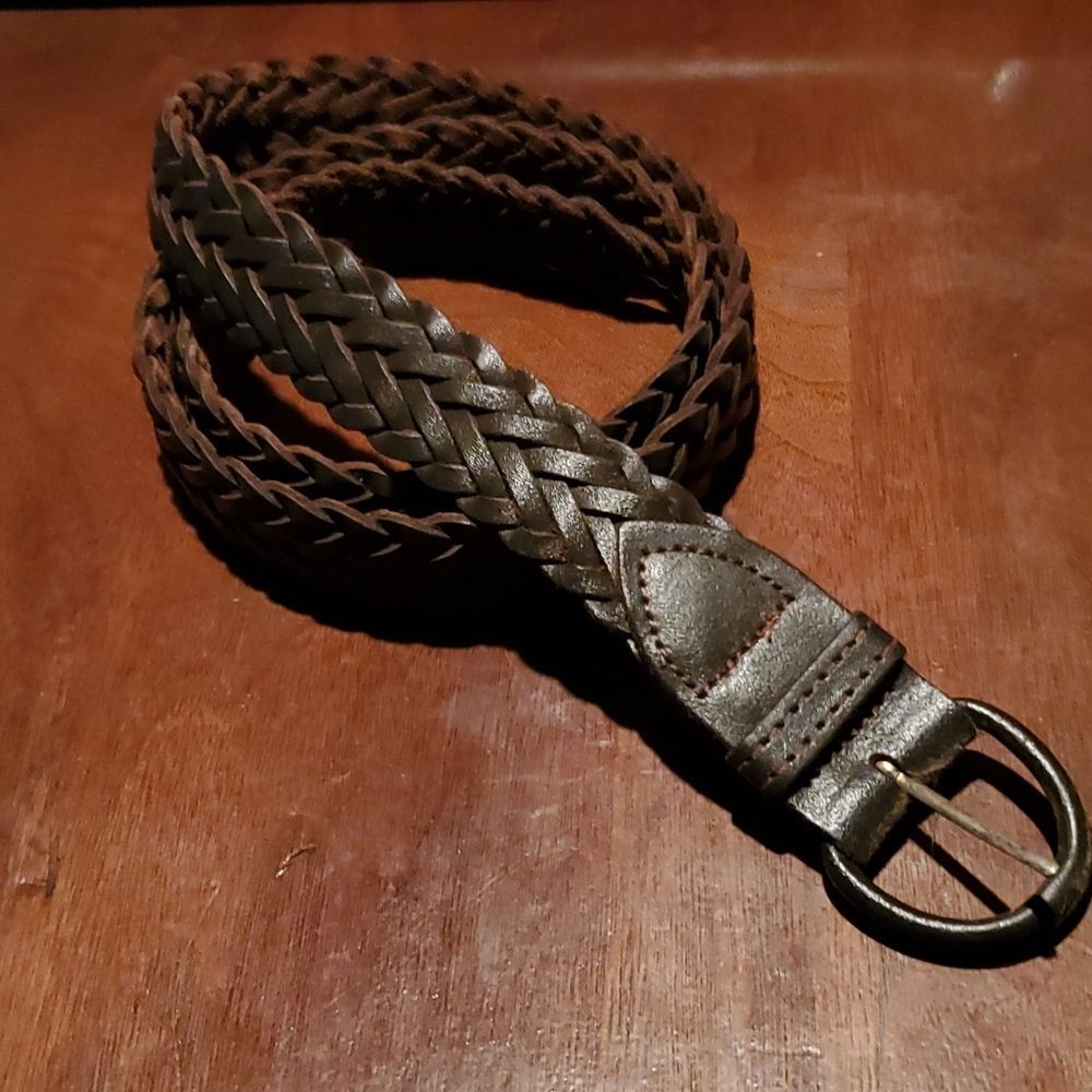 Argentina Leather Woven Belt 34/36